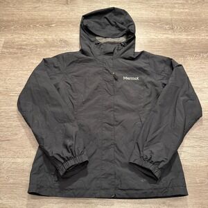 Marmot Jacket Womens‎ Small Black Windbreaker Rain Hooded Shell Casual Hiking
